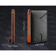 KARBON MINTÁS, FEKETE -ORANGE, RFID BLOKKOLÓS AUSTIN MINI PÉNZTÁRCA 