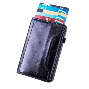 ELEGÁNS  FEKETE  RFID BLOKKOLÓS MINI PÉNZTÁRCA