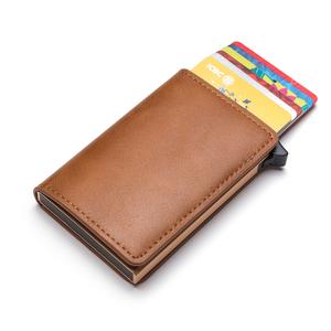 VILÁGOSBARNA RFID BLOKKOLÓS MINI PÉNZTÁRCA