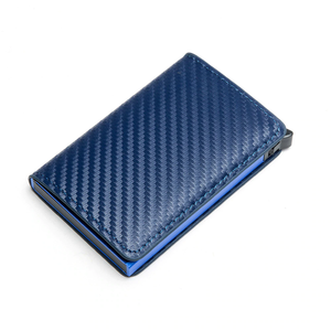 KARBON MINTÁS KÉK RFID BLOKKOLÓS MINI PÉNZTÁRCA